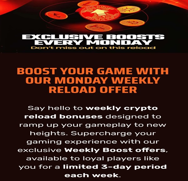 The Weekly Boost Casino Promotion.