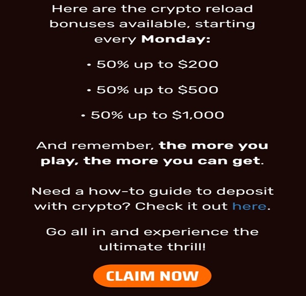 The Weekly Boost Casino Promotion.
